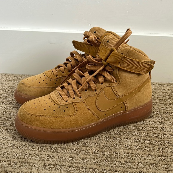 Nike Other - Boys Tan Suede Air Force One Highs